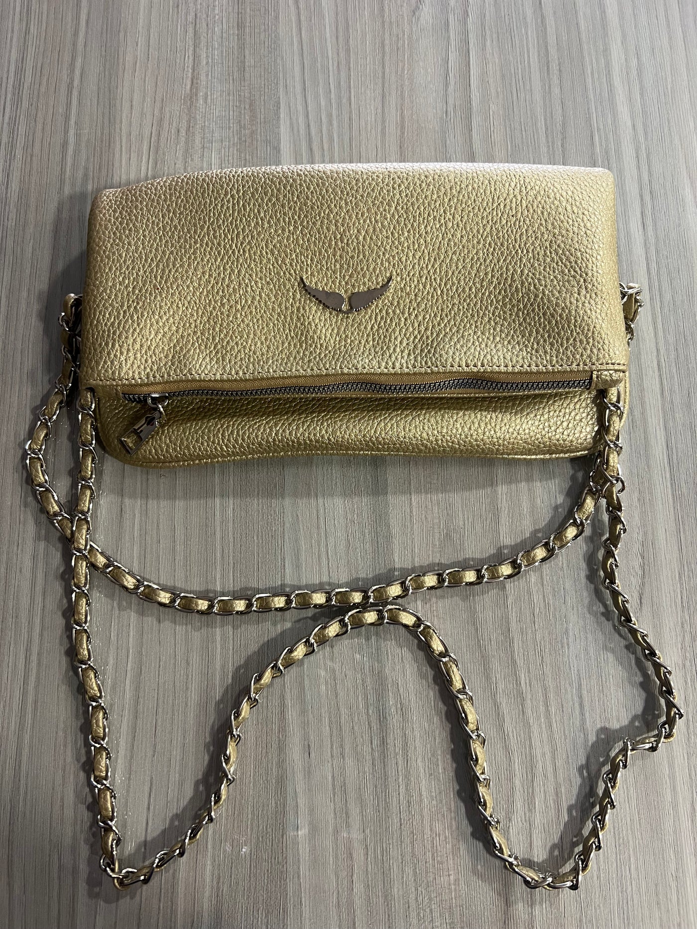 Cartera cadenas Alas Dorada