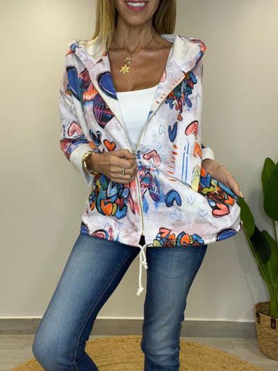 Chaqueta gabardina Río azul