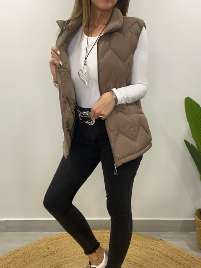 Parka sin manga Audaz chocolate