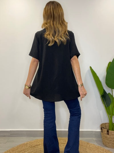 Blusa Crep Imperial Negro