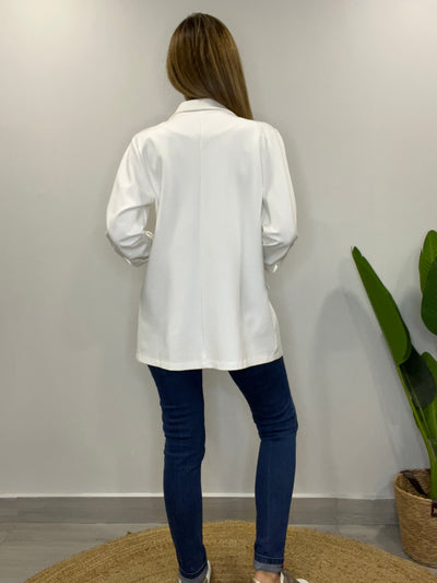Blazer Elasticado Paris Blanco