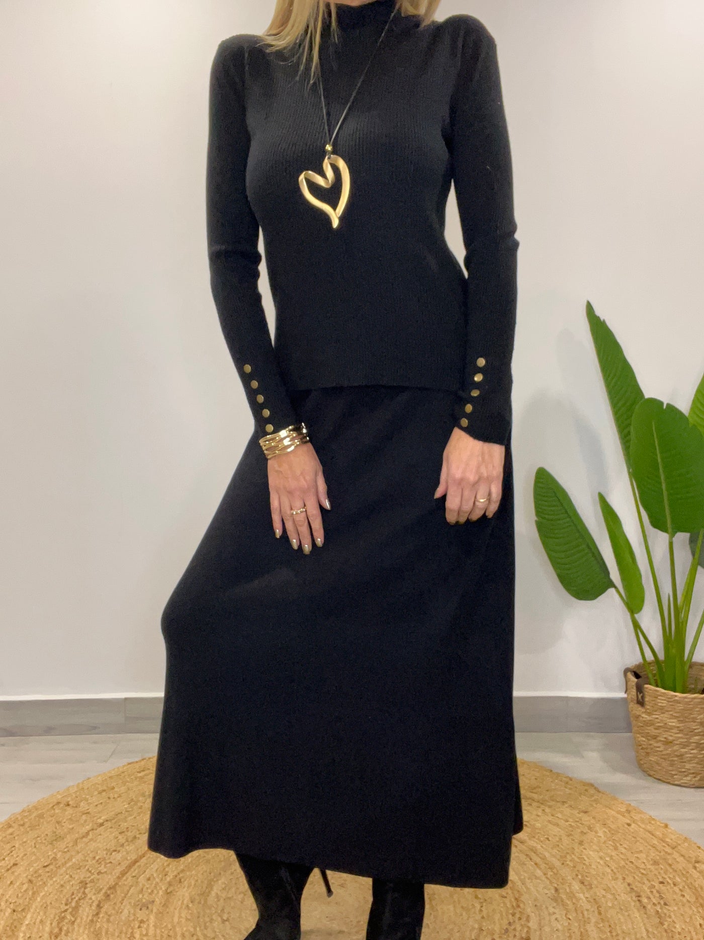 Falda Lanilla Sade negro