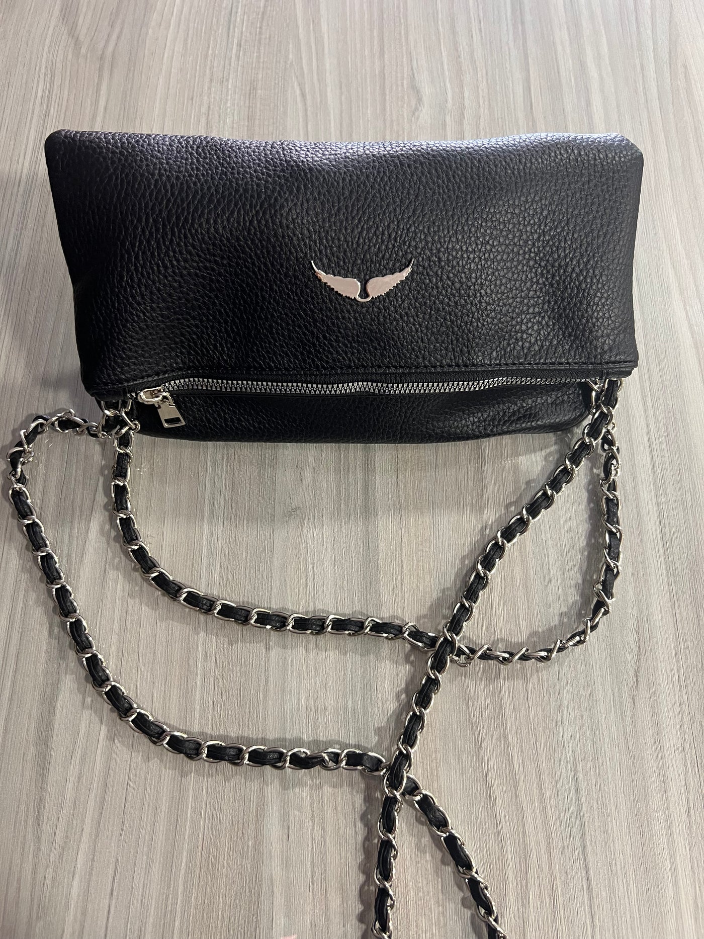 Cartera cadenas Alas Negra