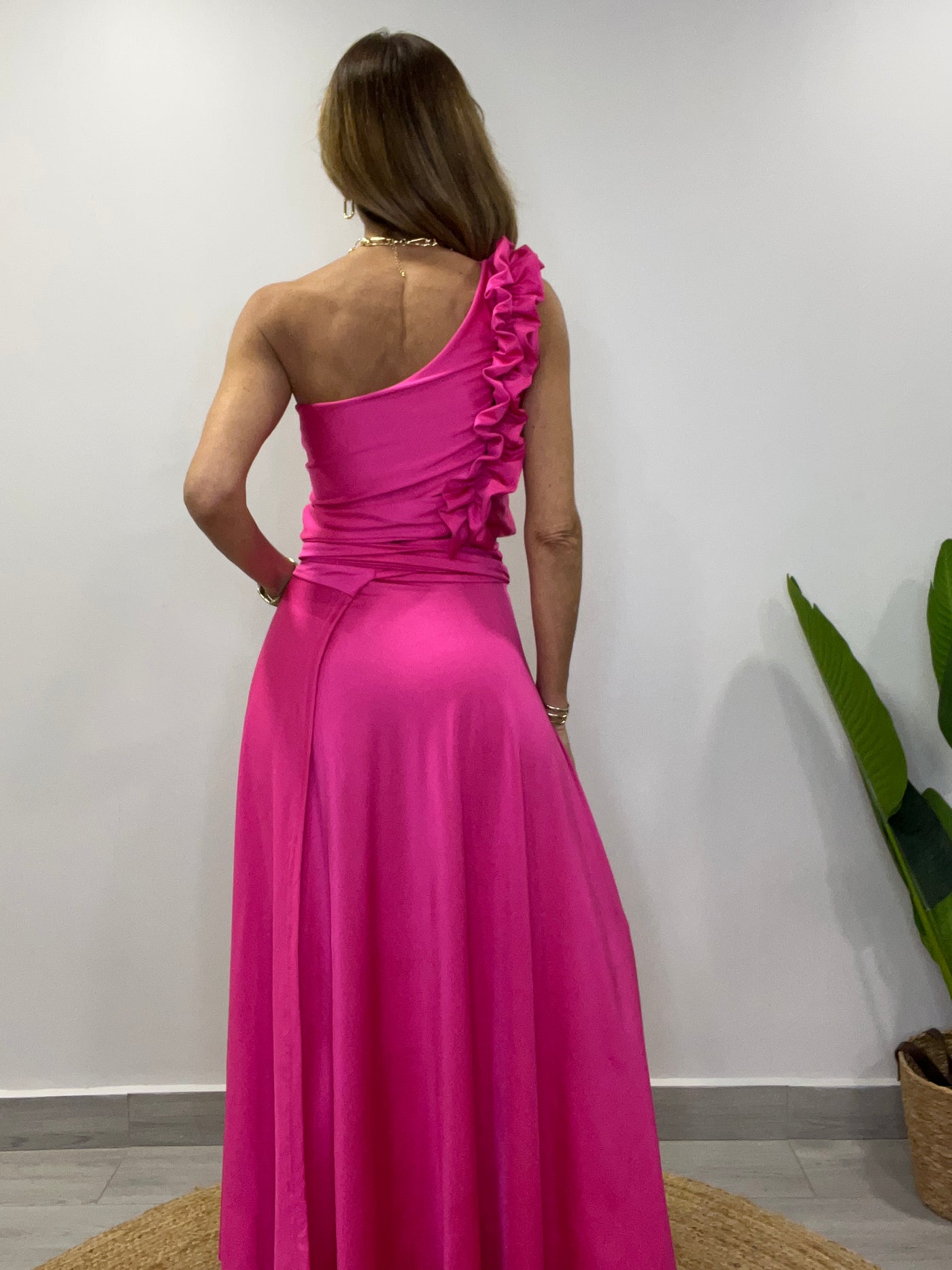Conjunto lycra/Dupont Majestad (2 piezas) Fucsia