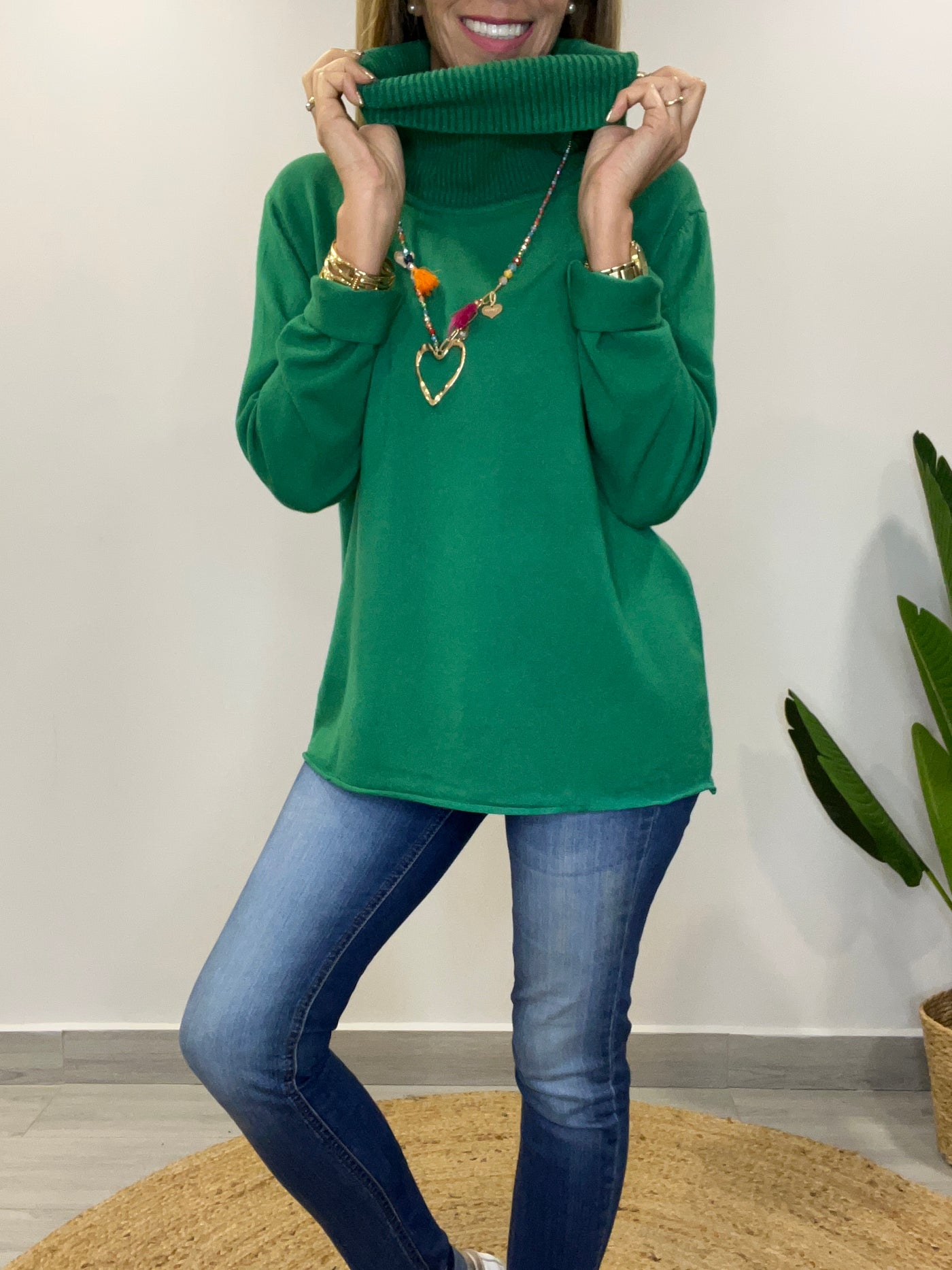 Sweater cuello Camila Verde