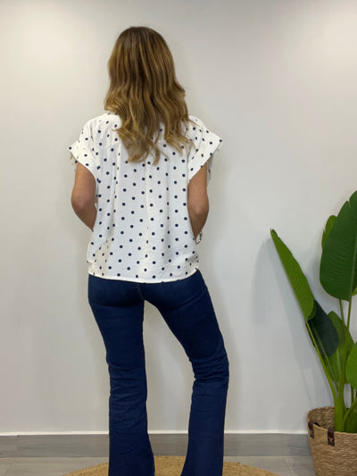 Blusa Lunares azul