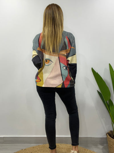 Sweater Italiano Hilo Goya Gris