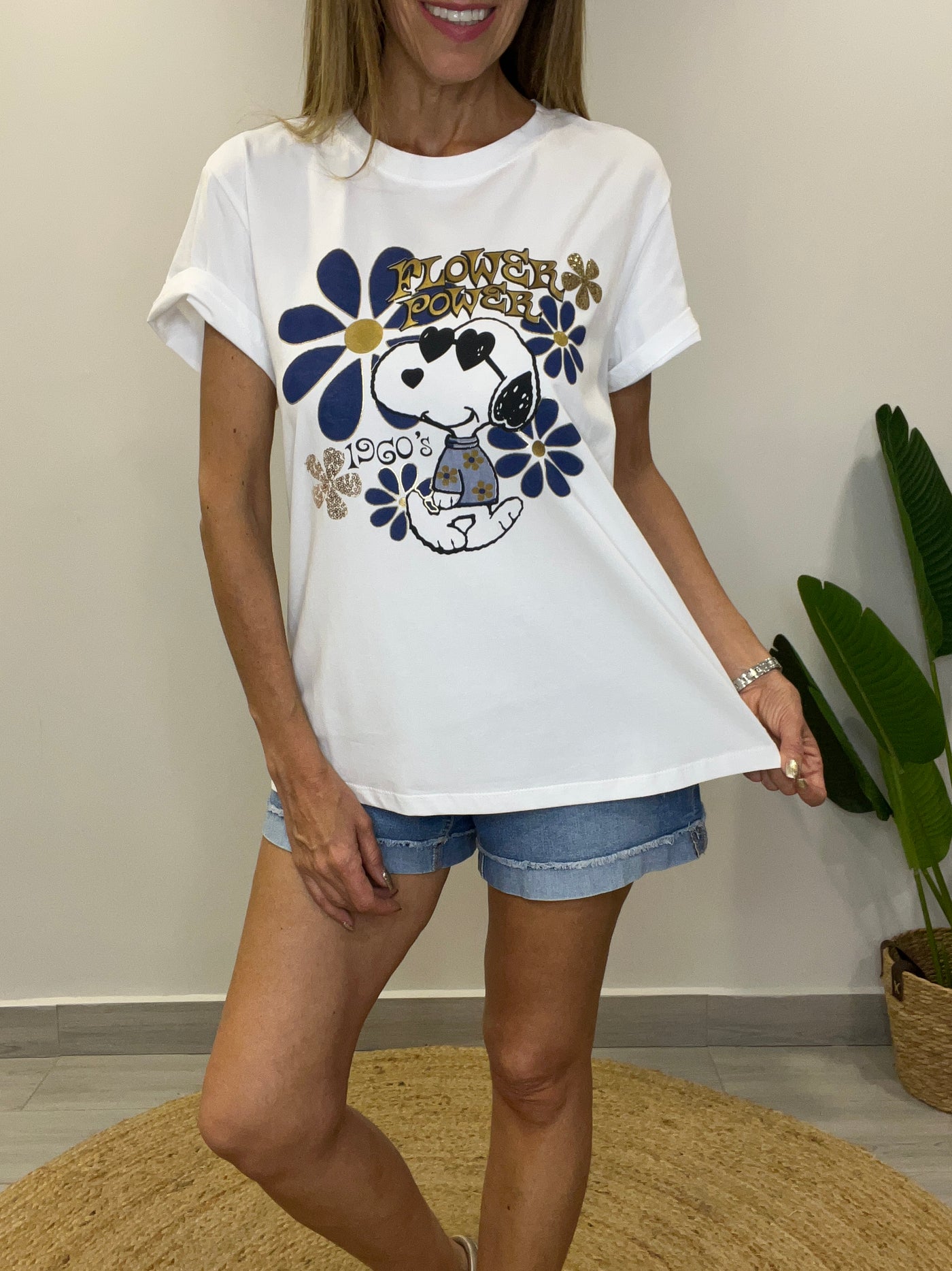 Polera Italiana Snoopy Flor