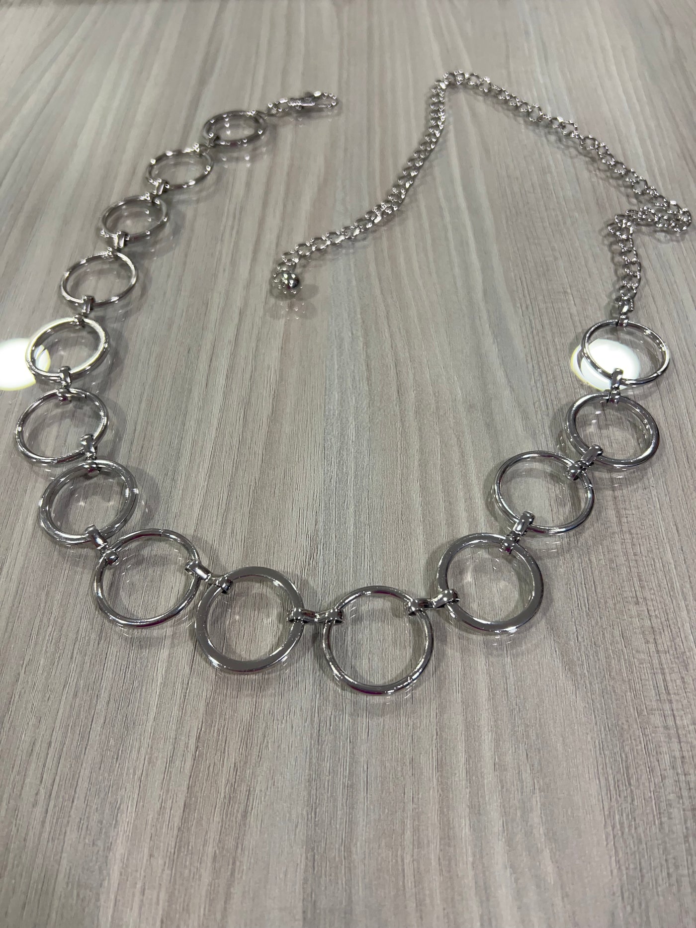 Cinturón Cadena Argolla plateado