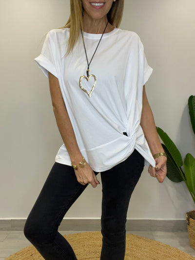 Polera Nudo Blanca
