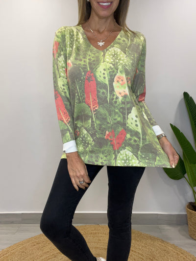 Sweater Pluma verde