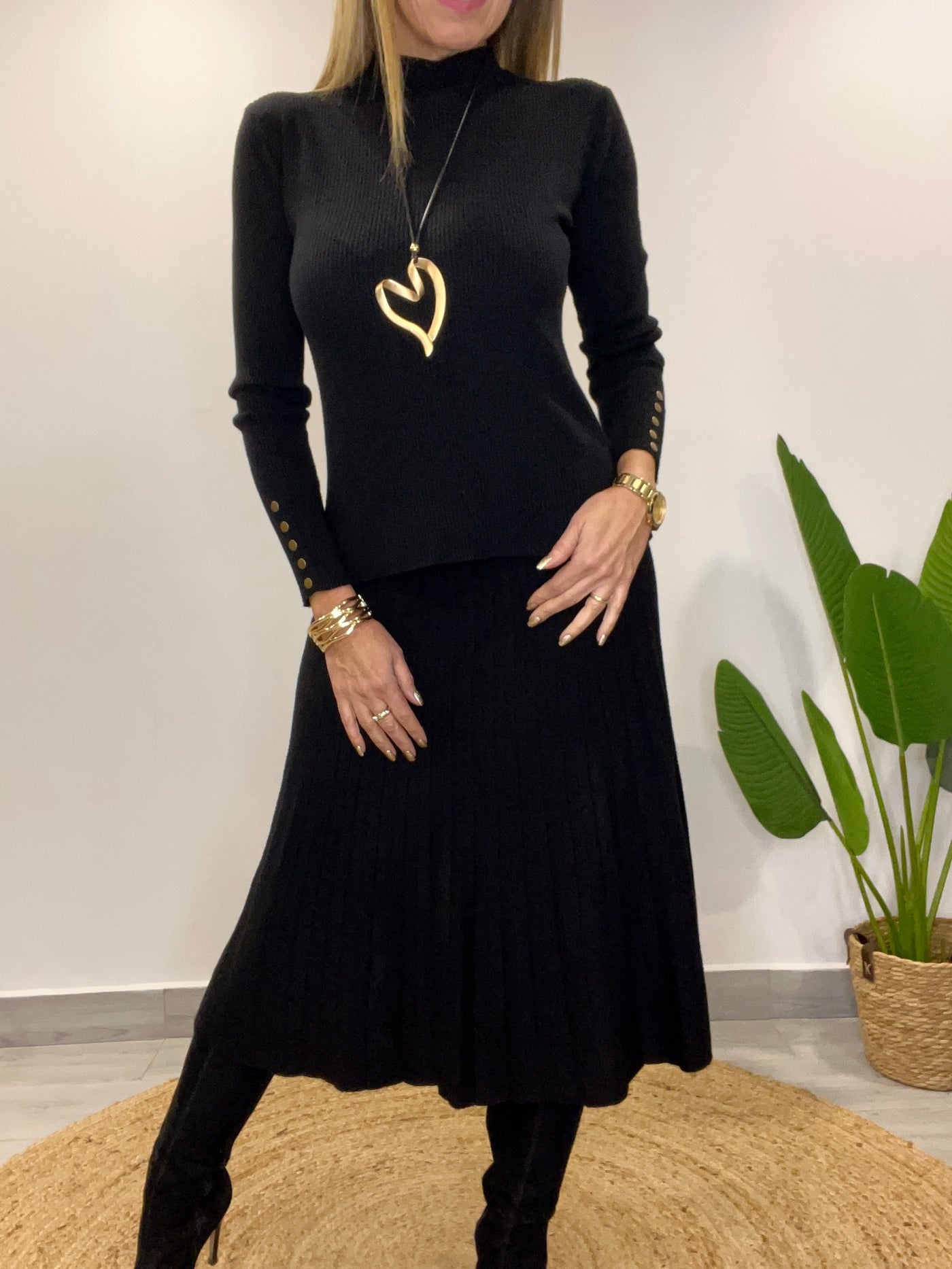 Falda Lanilla Cali negra