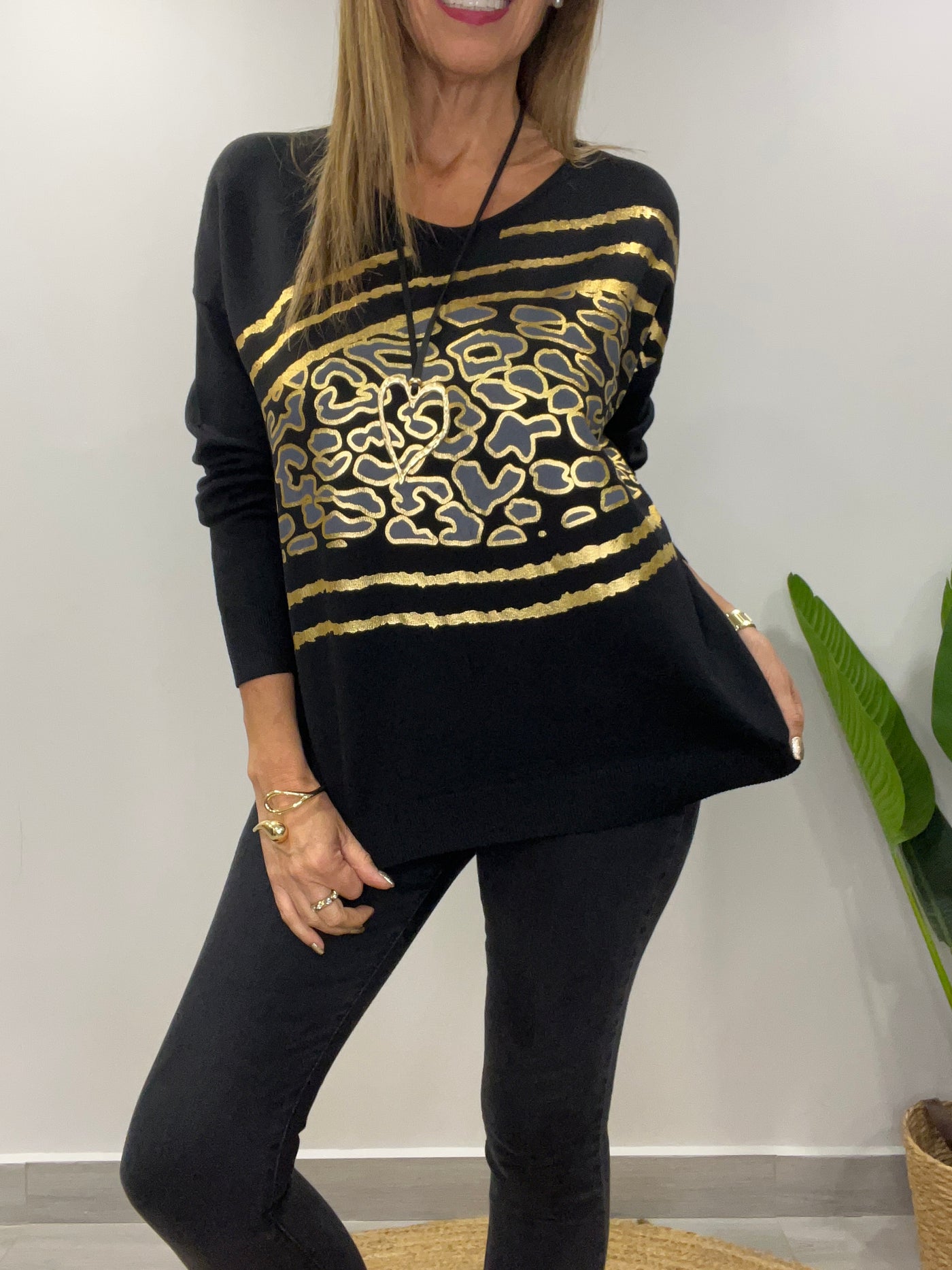 Sweater Italiano Niza negro