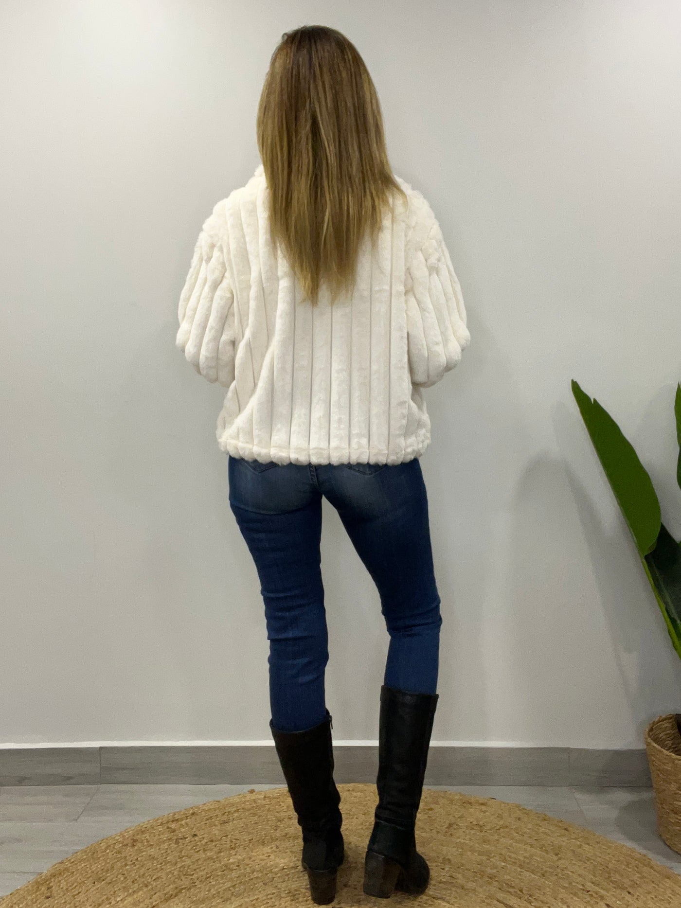 Chaqueta peluda Polonia Blanco Inv