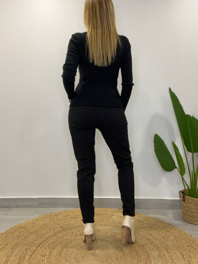 Jogger Italiano Flor Negro