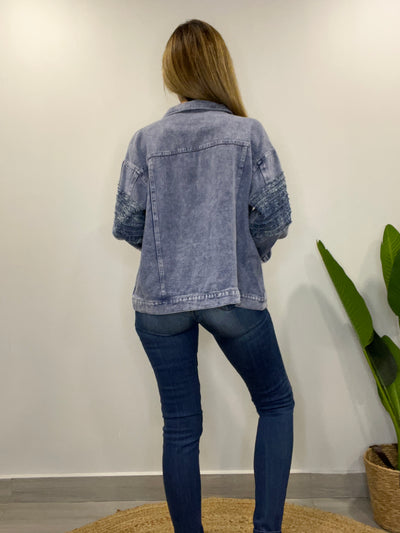 Chaqueta mezclilla festi Azul jeans