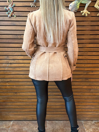 Chaqueta Gamuzada Ginna Camel