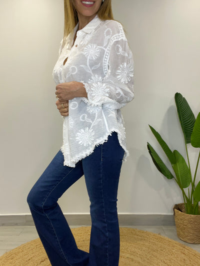Blusa bordada Renata blanca