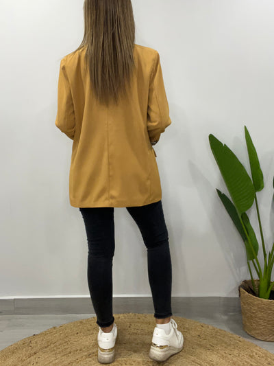 Blazer liso fondo Print Lúcuma