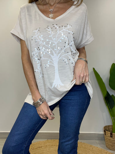 Polera ArbolVida Beige