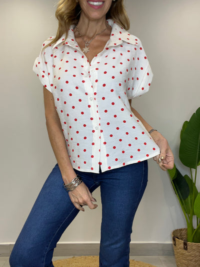 Blusa Lunares Rojo