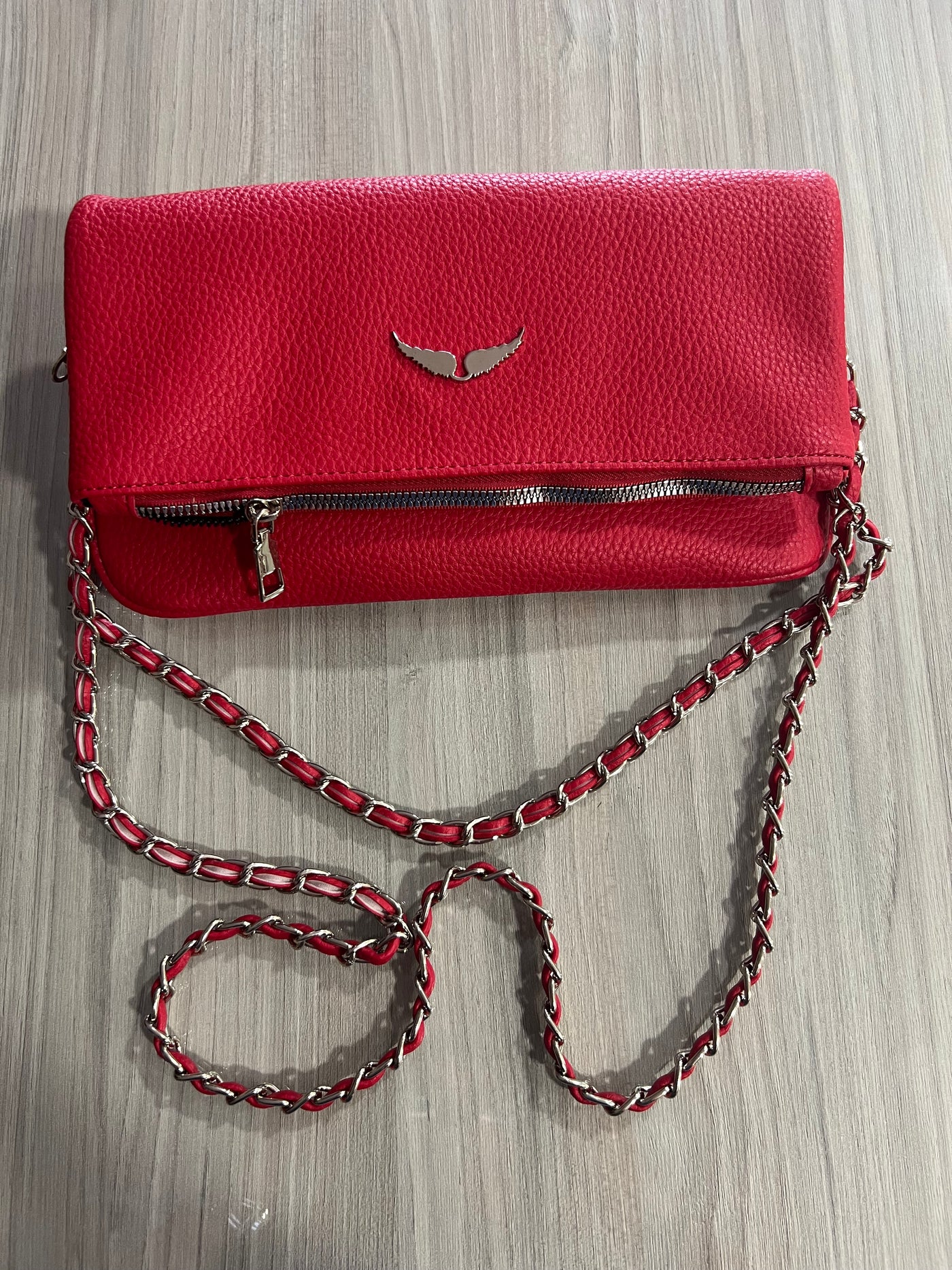 Cartera cadenas Alas roja