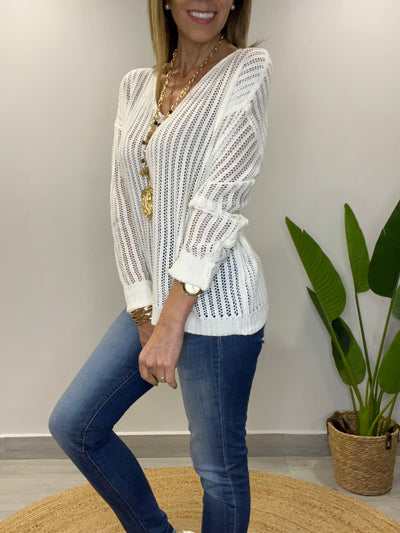 Sweater Hilo Silueta crudo
