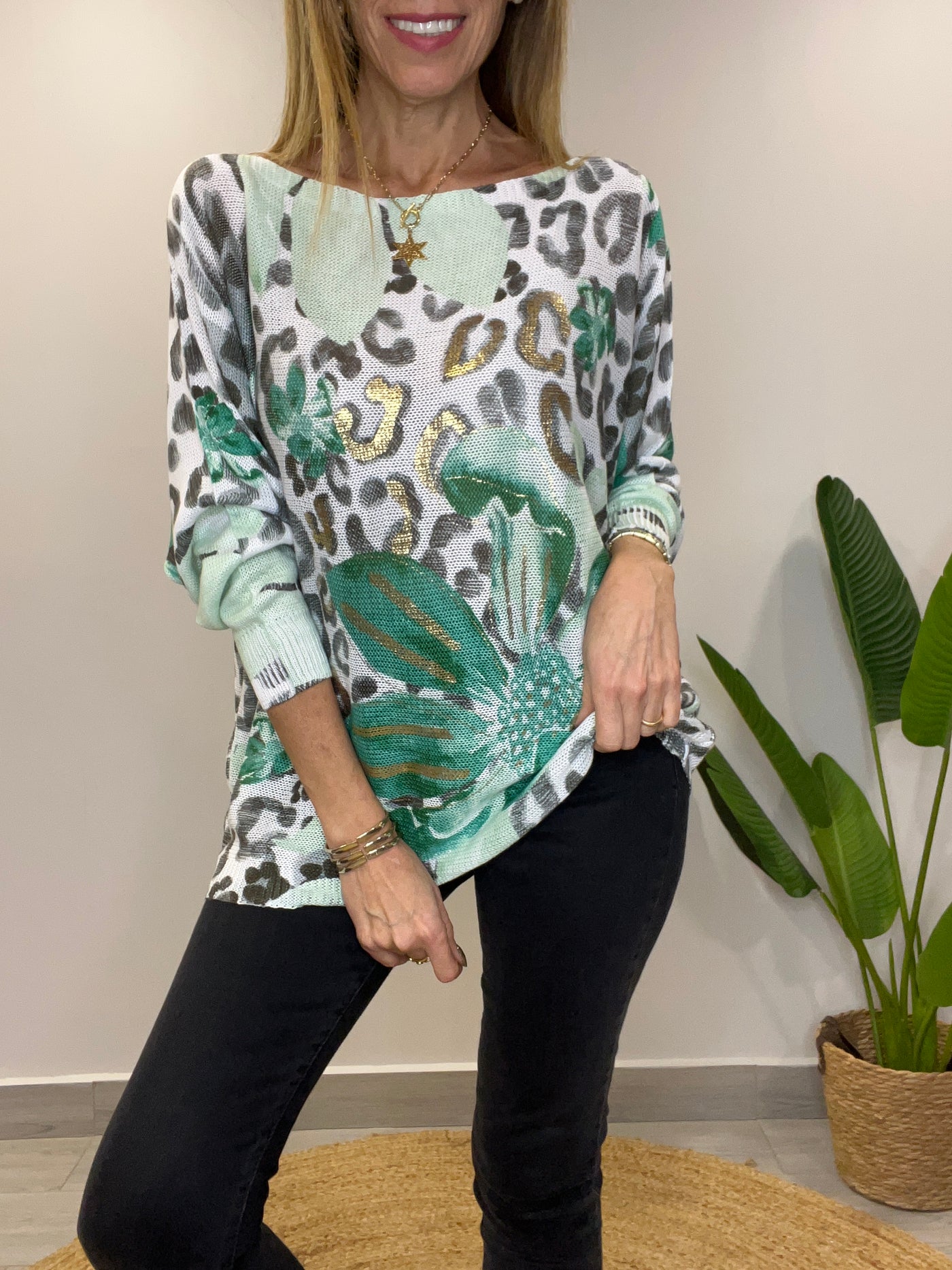 Sweater Hilo Camelia Verde