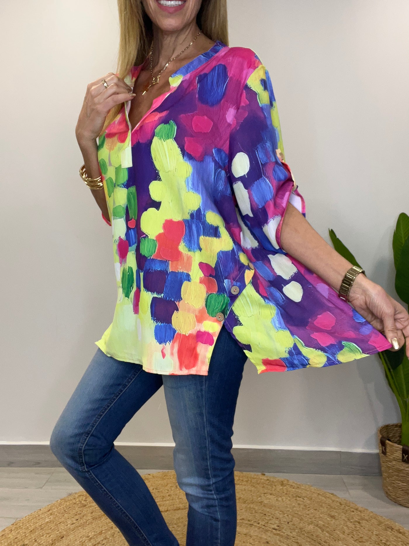 Blusa colores Limón/Lila