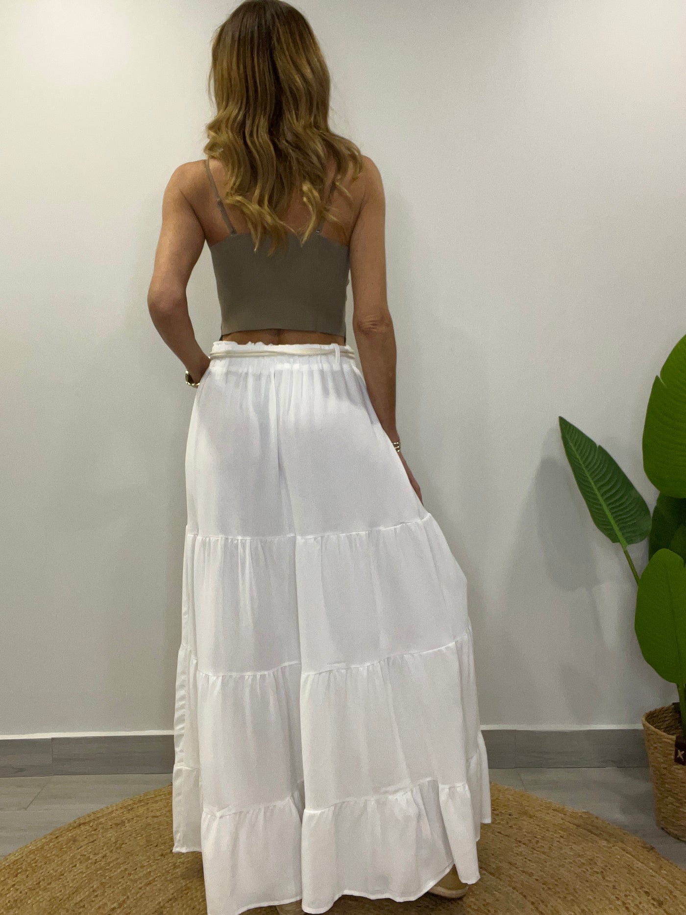 Falda Crep Venus blanca