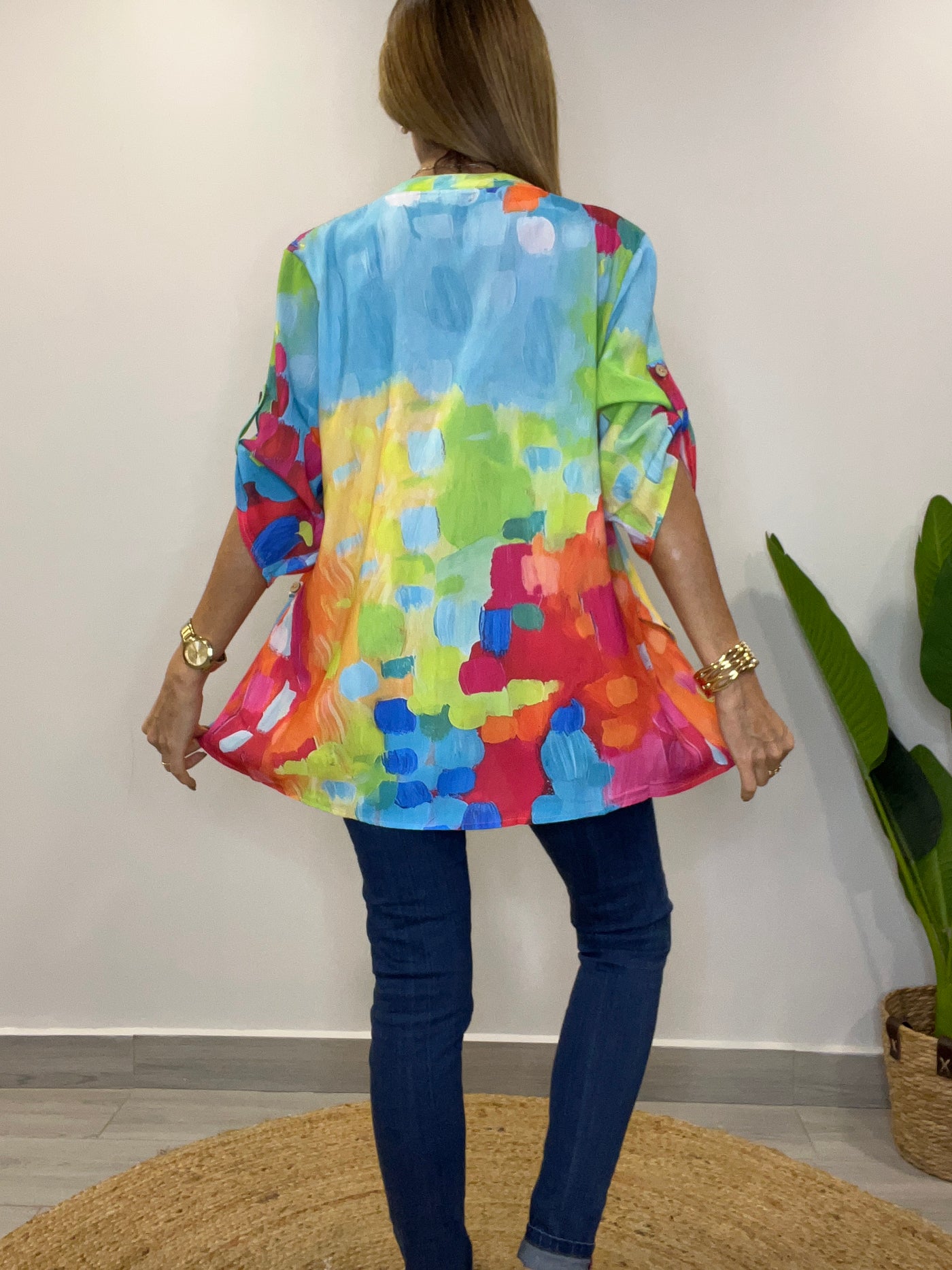 Blusa colores Calipso/Rojo