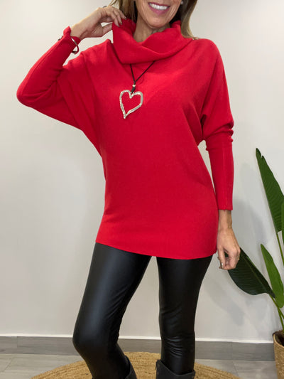Sweater  Singapur/Cuello Rojo