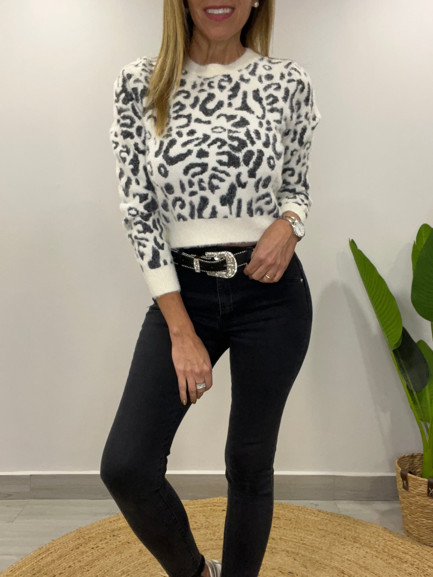 Sweater corto Leopard