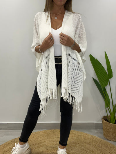 Ruana Soft sensación blanco inv