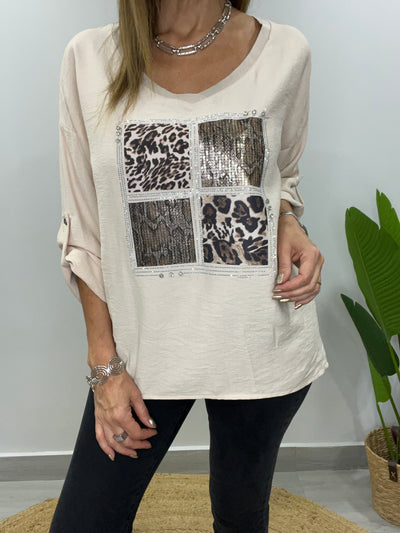 Blusa Crep Deby Beige