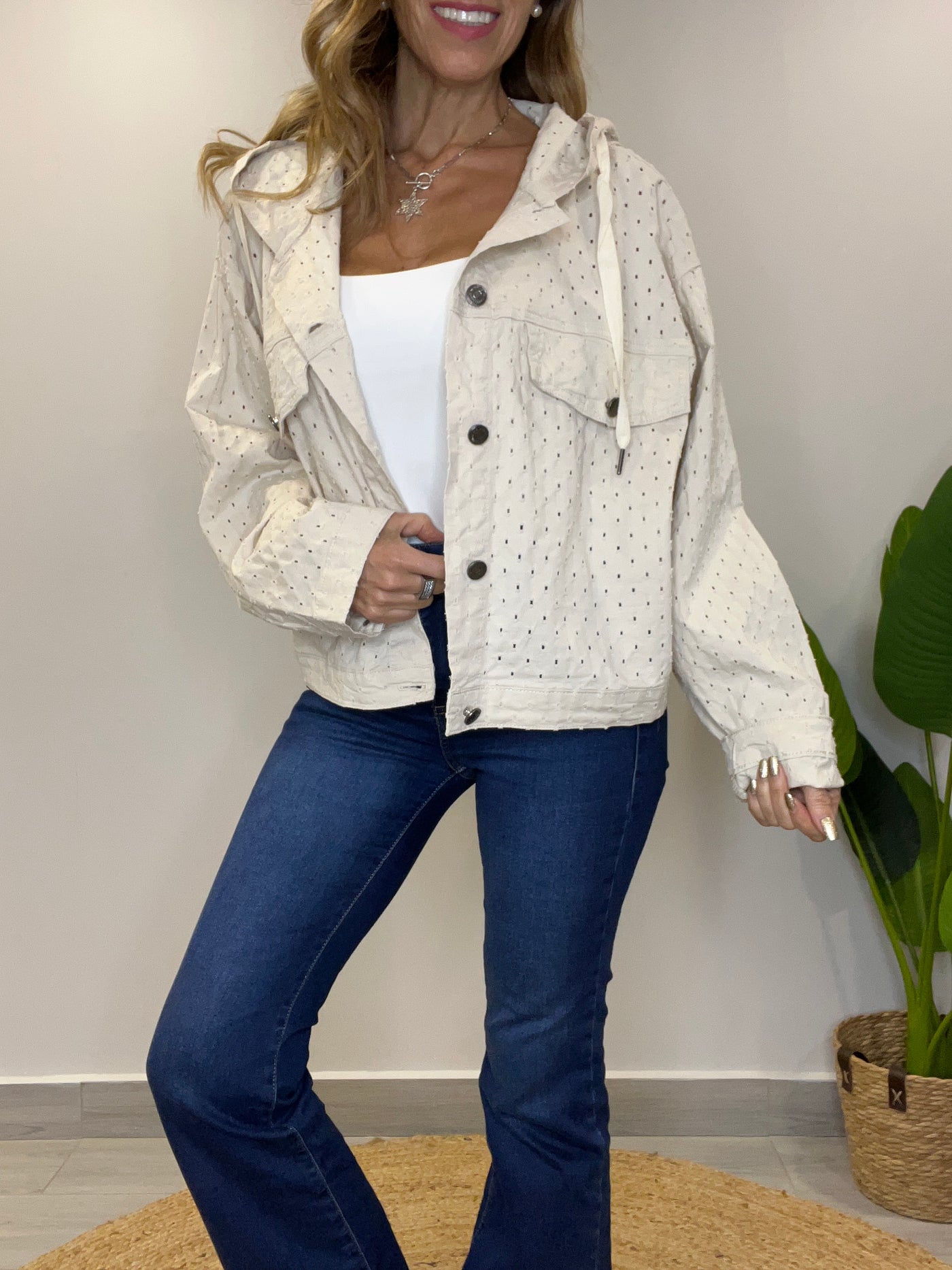 Chaqueta Broderie Alegoría Crudo