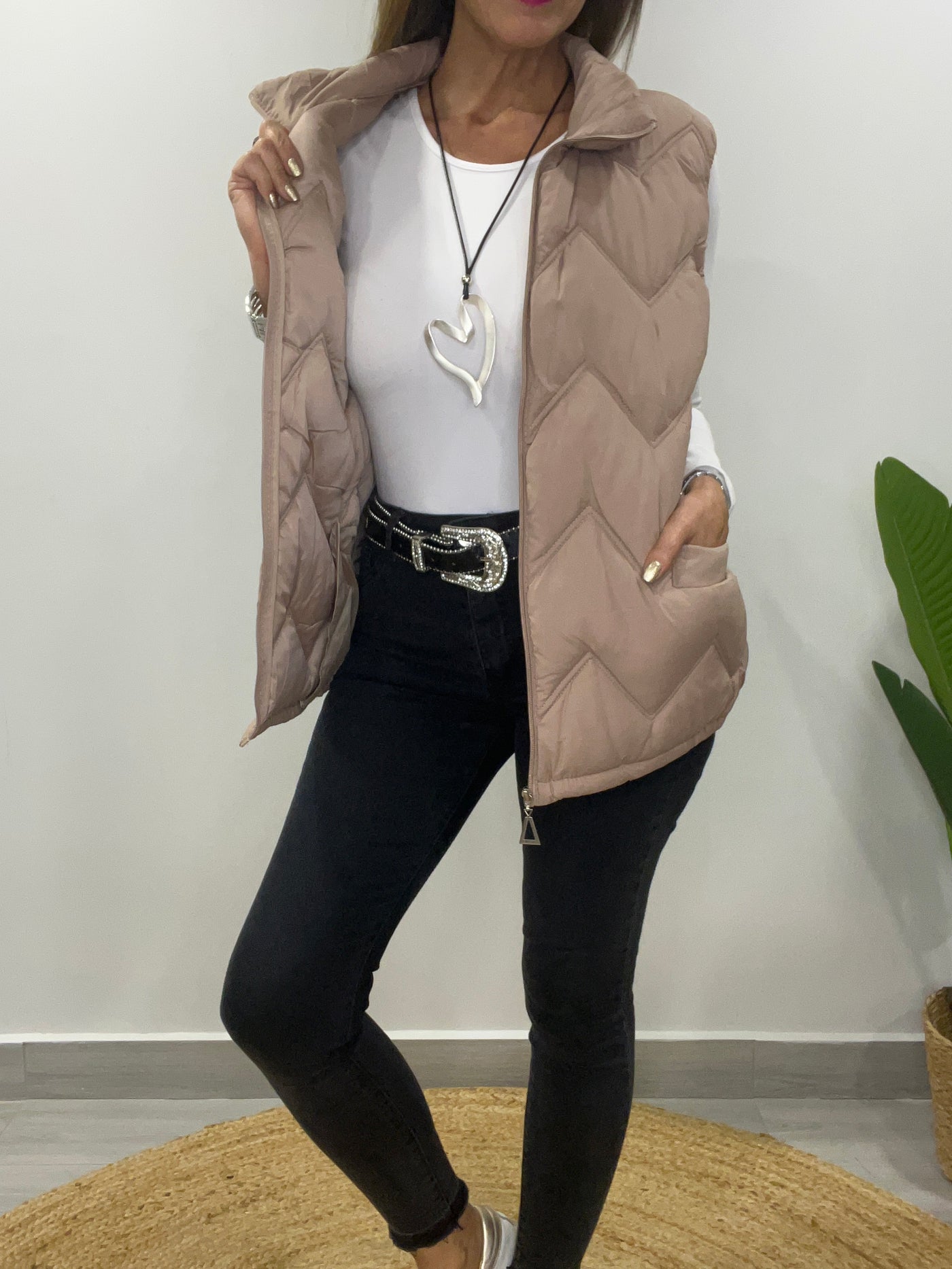 Parka sin manga Audaz Beige