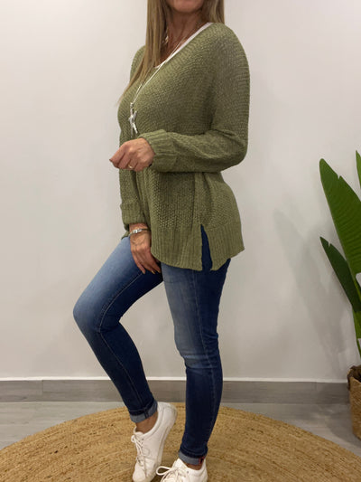 Sweater Hilo Mantua Oliva