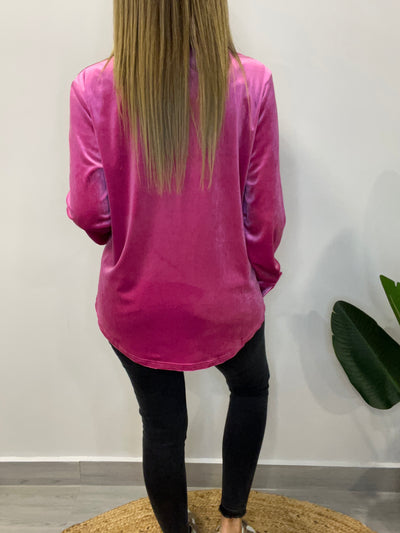 Camisa Velvet fucsia