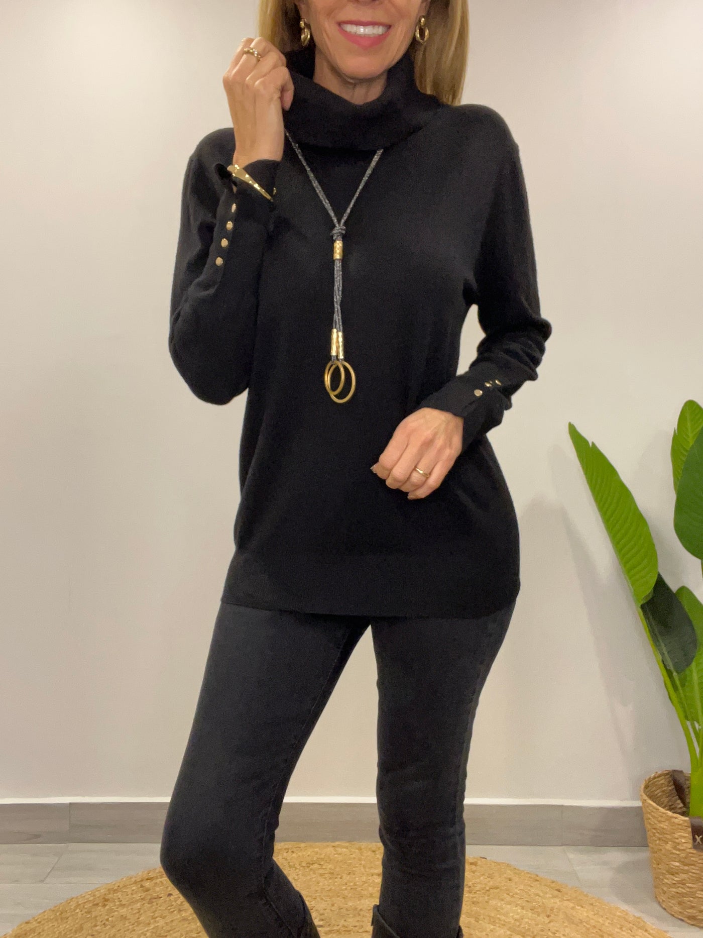 Sweater Delirio/Cuello Negro