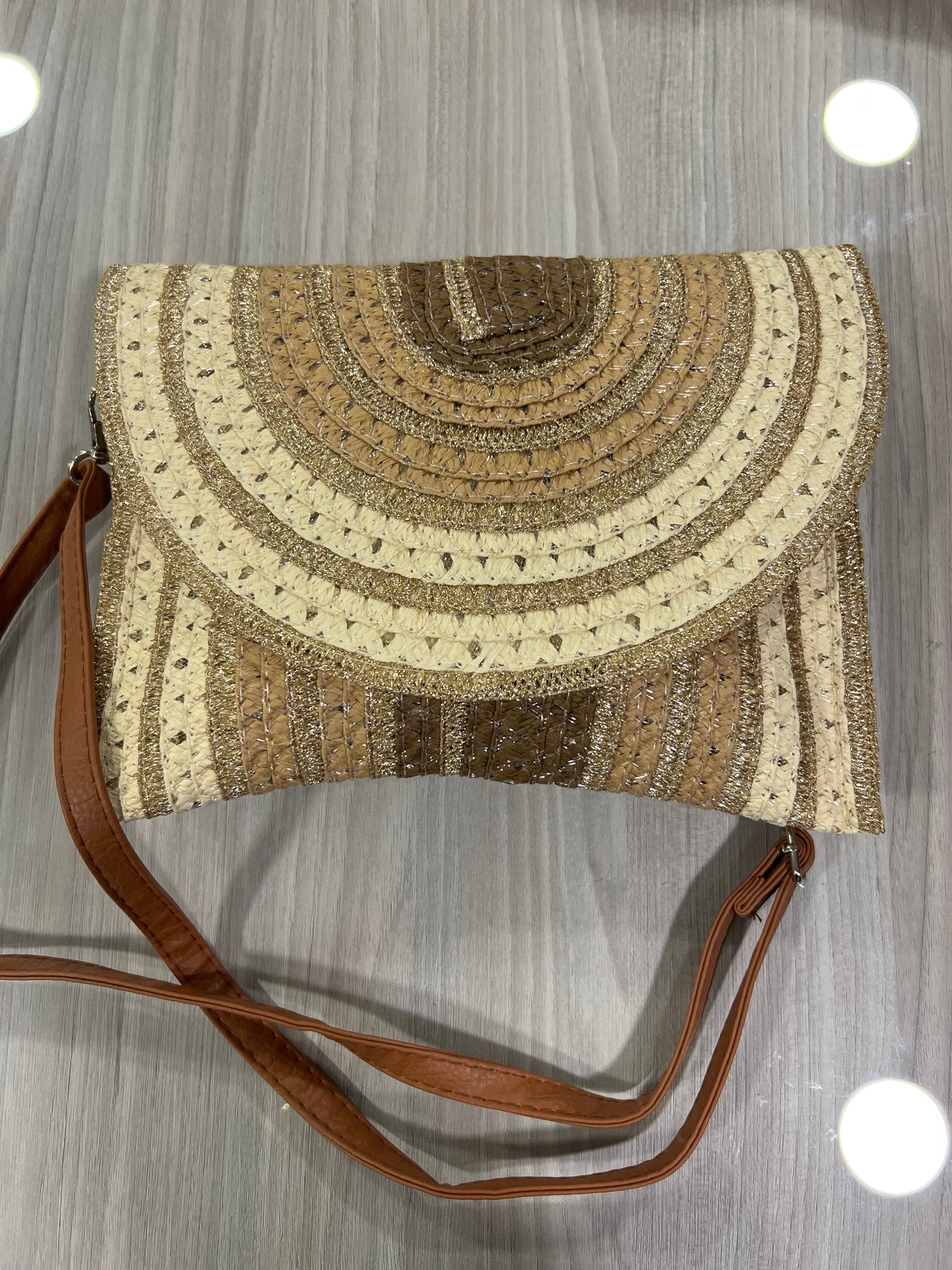 Cartera Rafia mixta