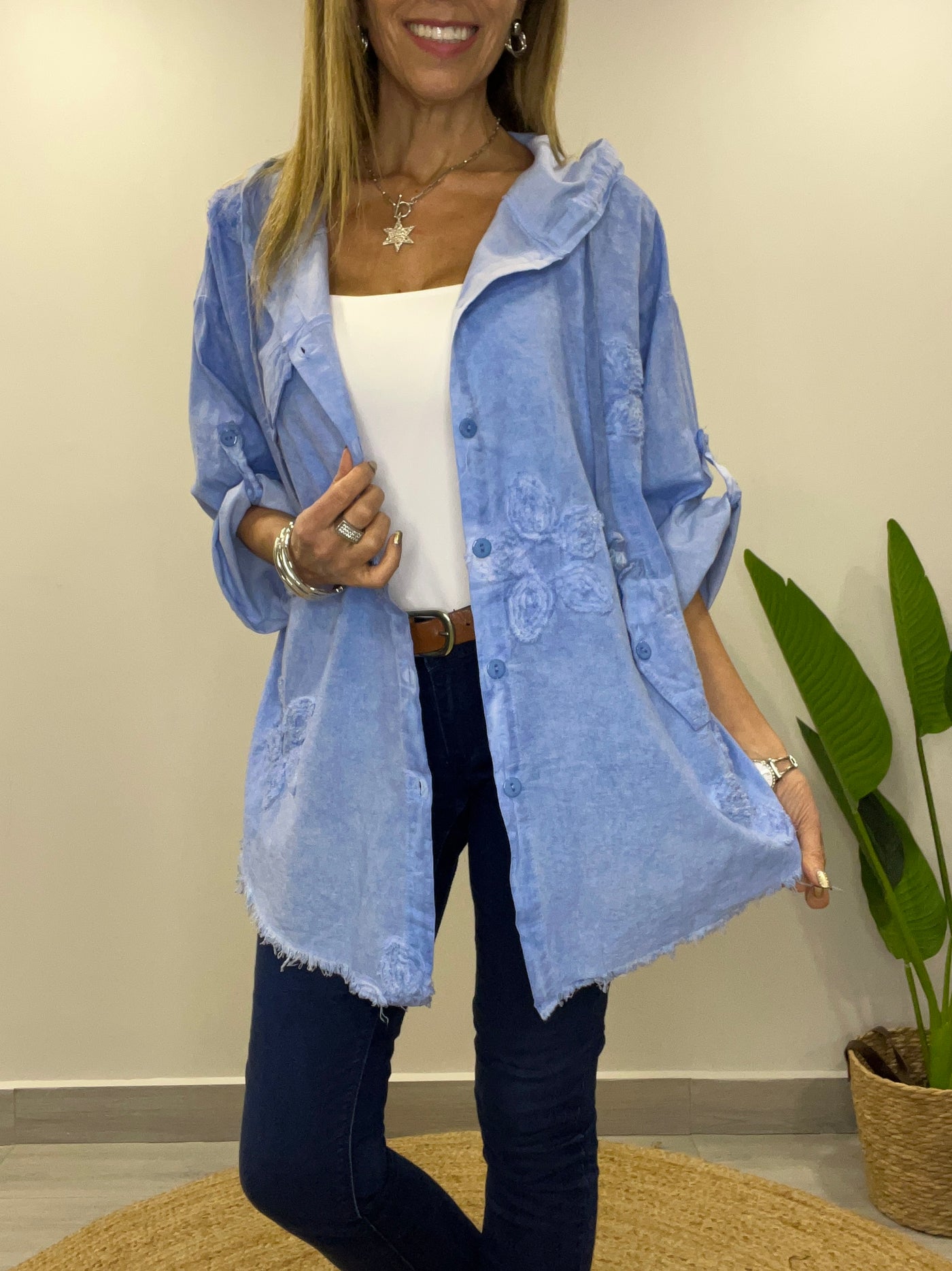 Chaqueta/Blusón linolet Ferraty azul