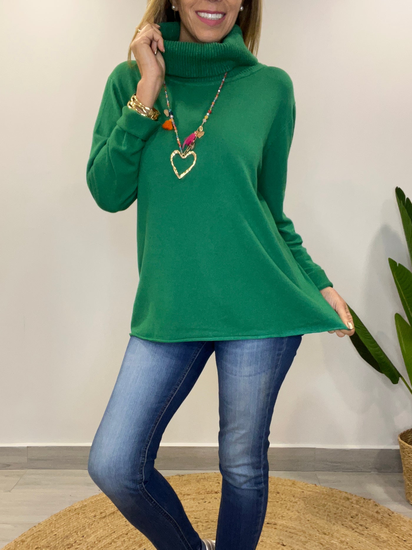 Sweater cuello Camila Verde