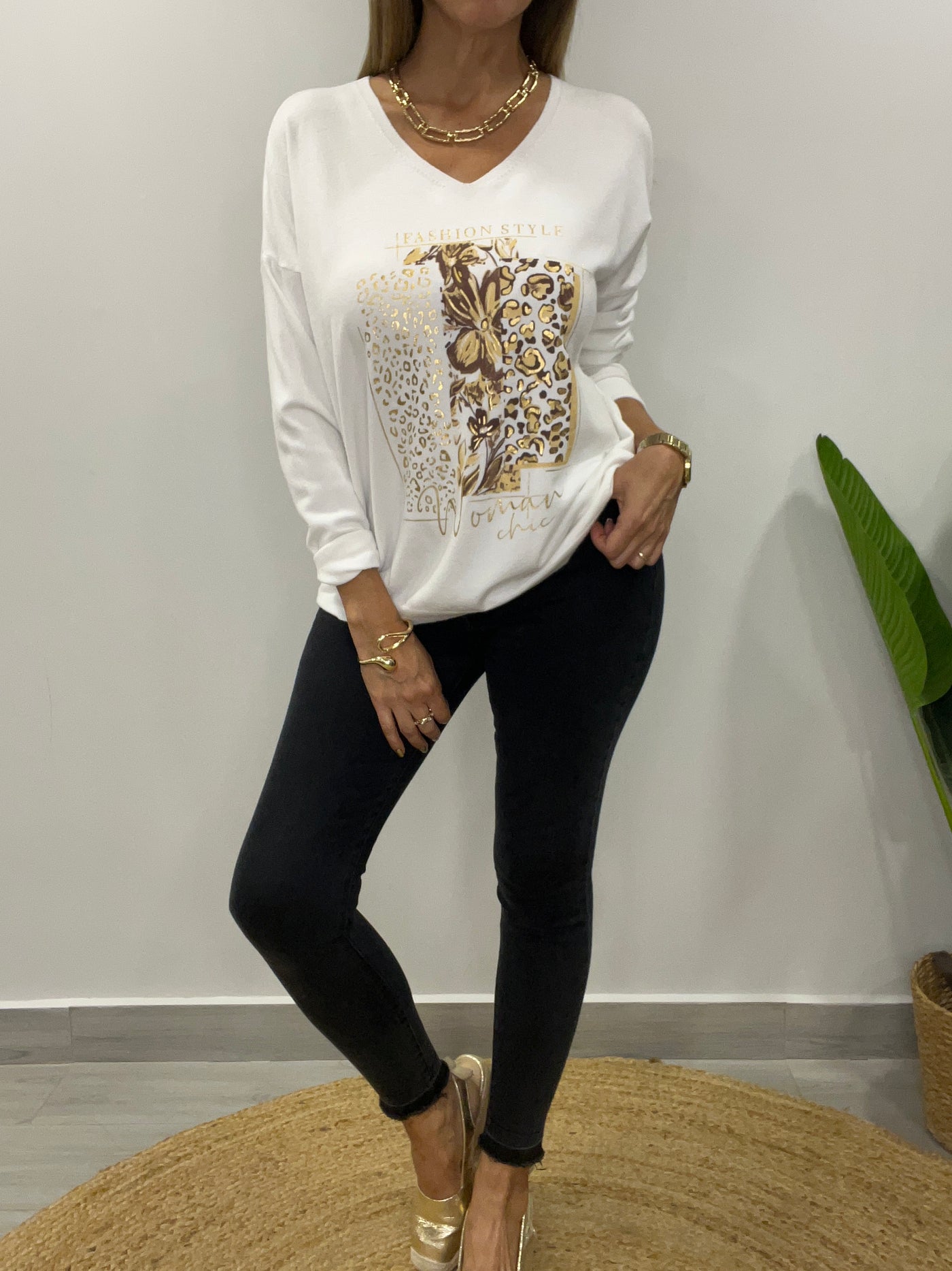Sweater Fashion blanco