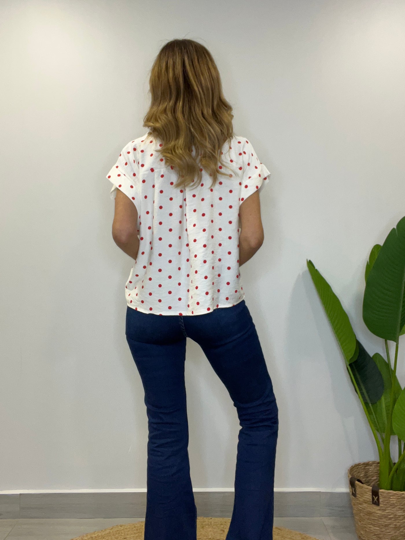 Blusa Lunares Rojo