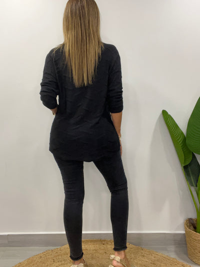 Sweater Italiano Diamond negro