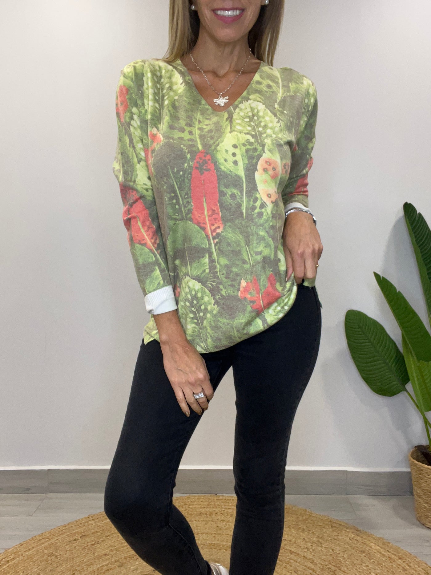Sweater Pluma verde