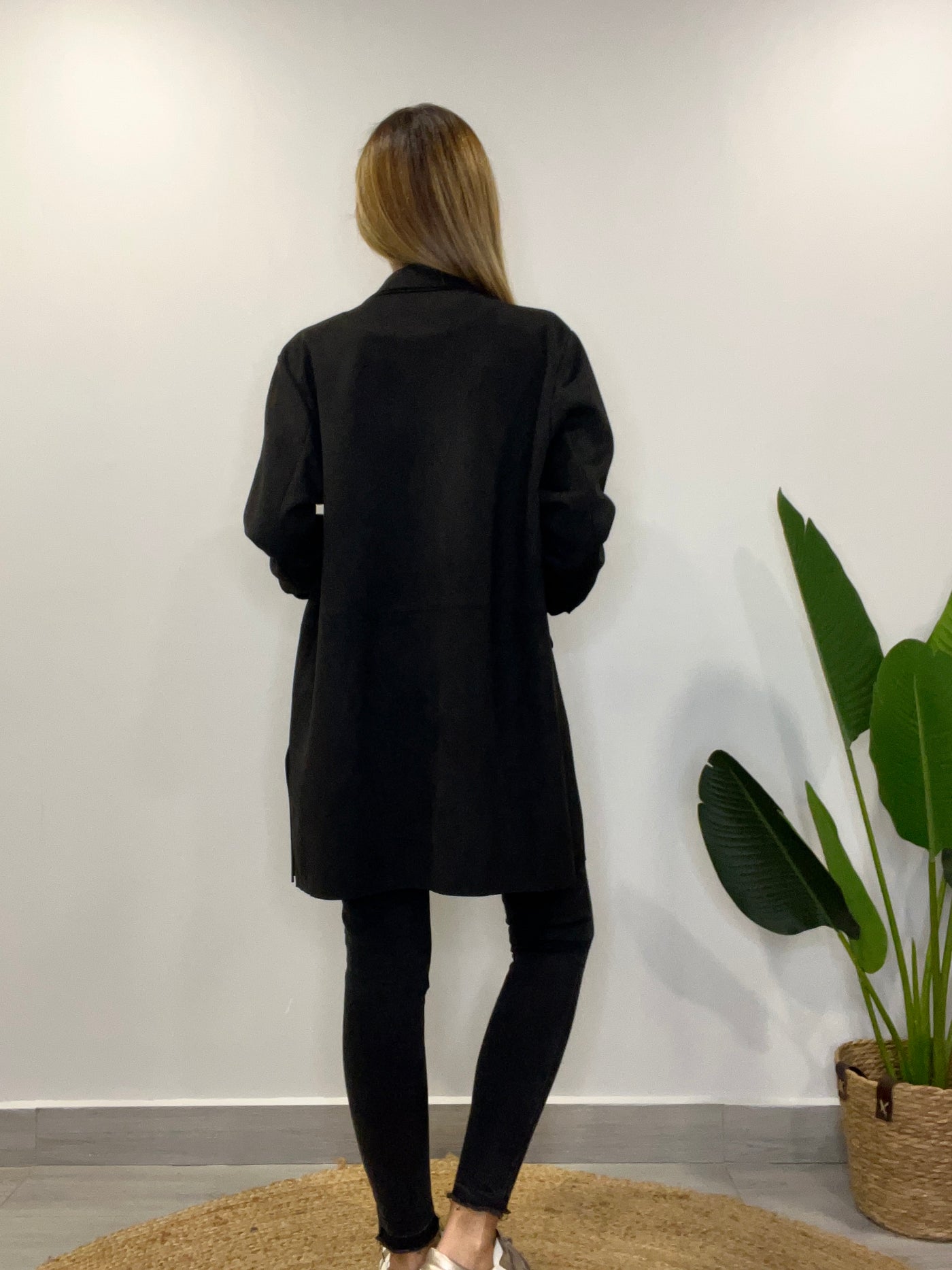 Blazer Gamuza Glass negro