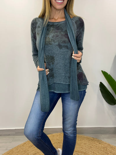 Sweater Italiano Florencia petróleo