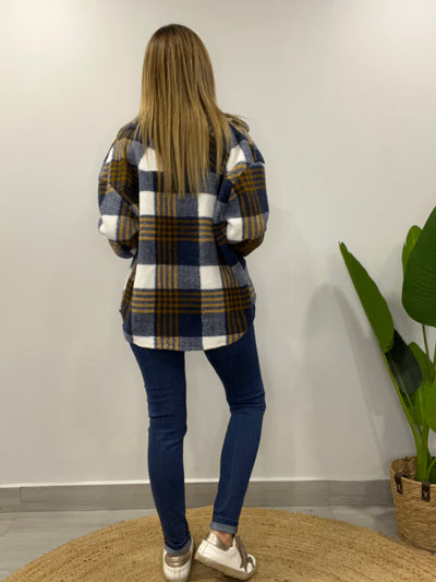 Sobrecamisa Leñadora Polar Azul talla S